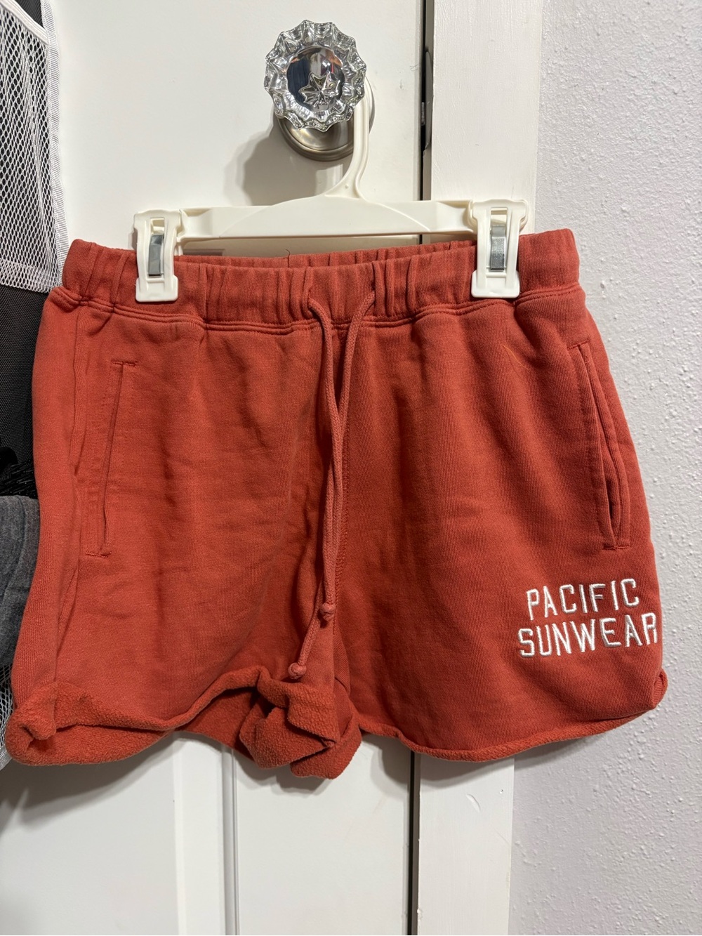 Pacific Sunwear Women's Rust Orange Drawstring Athletic Shorts